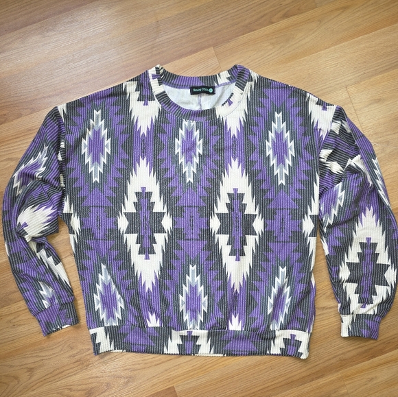 Sterling Kreek Sweaters - Purple Aztec Top - Sterling Kreek - NWOT - Medium